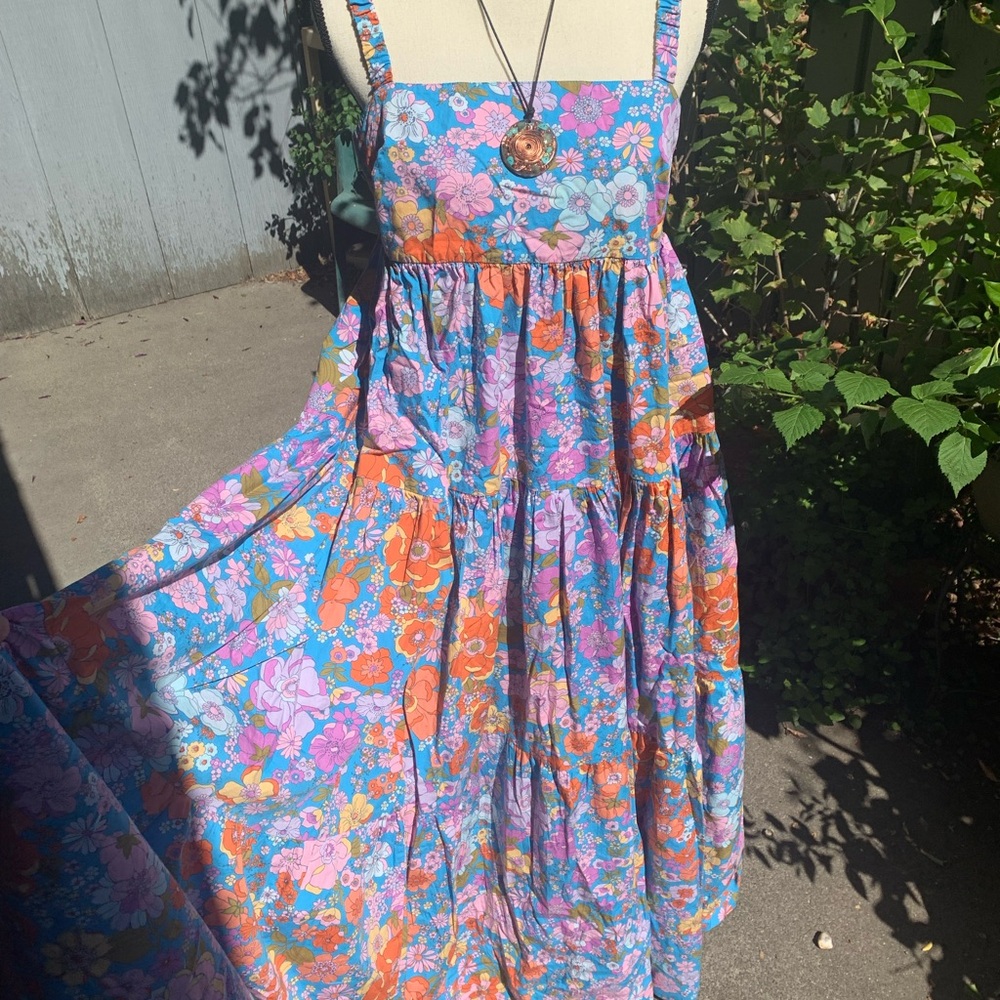 Free People Multicolor Floral Backless Dress - Picture 2 of 6